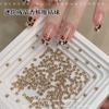 Color champán k9 cristal pila taladro joyería para uñas mini tamaño pequeño diamante redondo aleación pila taladro diamante Maillard joyería al por mayor