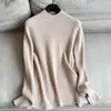 2026 Lã Vintage Versátil Gola Alta Meia Malha Suéter de Lã Novo Camisa Base para Mulheres Atacado H01AS603