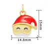 Venta directa del fabricante: Caja de regalo de Navidad de 18 quilates con microincrustaciones de cobre, accesorios de colgante con goteo de aceite, accesorios para pulsera y collar, accesorios para DIY