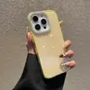 Funda 2 en 1 Cielo Estrellado con Purpurina Aplicable al Teléfono Apple 17promax iPhone16 Nuevo Marco de Lente con Pedrería 15