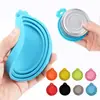 Tampa de Silicone 3 em 1 para Lata de Pet Reutilizável Tampa para Conservar Alimentos Frescos Tampa de Vedação Universal para Comida de Lata de Gato Cachorro