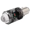 Faro Modificado para Motocicleta P15D Ba20D 8-80V Lente Blanco y Amarillo Foco Luz Larga y Corta Integrada Rojo y Azul H4