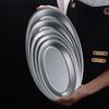 Plato de Pescado Ovalado de Acero Inoxidable Vintage Plato Hondo para Arroz Plato Creativo Denier Plato para Barbacoa Plato para Olla Caliente Bandeja Valor de Color
