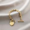 Pulseira Yunyao Inoxidável Mais Vendida Internacionalmente em Aço Titânio para Mulheres com Trevo de Cinco Folhas e Incrustação de Diamante, Personalidade Estilo Ins, Galvanoplastia a Vácuo 18K