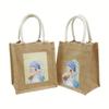 Saco de Juta Personalizado para Vinho Bolsa de Algodão e Linho Bolsa de Linho Laminado Bolsa de Linho para Compras Bolsa de Mão de Linho Logotipo Impresso Presente Publicitário