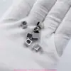 Joyería Hecha a Mano con Cuentas Plata de Ley 925 Accesorios para Pulseras DIY Cuadradas 5mm Cuentas Espaciadoras Pequeñas Cuentas Sueltas
