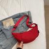 2025 Nueva Bolsa de Malla Ligera Estilo Japonés para Dumplings Bolsa Cruzada Deportiva Casual Bolso de Hombro Media Luna Niche de Moda para Mujer
