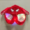 Gorra de felpa con orejas de conejo luminosas para apretar a mano, con bolsa de aire, orejas móviles, gorra de dibujos animados para padres e hijos