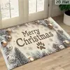 Tapete de chão de terra de diatomáceas para casa, tapete de chão de decoração de Natal, tapete de porta de entrada, resistente à sujeira, fácil de limpar, tapete de chão de banheiro