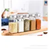 En stock transfronterizo tarro cuadrado de 4 oz para almacenamiento de condimentos, chile en polvo, pimienta molida, botella rellenable, sal para barbacoa, botella de especias