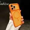 Torna-se instantaneamente uma grande janela compatível com iPhone 17 PRO MAX capa de celular com sensação de pele Apple 16 ultrafina semitransparente fosca adsorção magnética