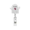 Venta Caliente Calabaza Fantasma de Halloween Retráctil Hebilla de Tirar Fácil Giratorio Fácil de Tirar Estudiante Oficina Identificación Hebilla Porta Insignia
