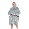 Cobertor Real roupas frias com capuz pijama de desenho animado quente pullover preguiçoso cobertor de TV suéter grosso tamanho grande