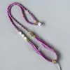Suministros del Fabricante Cuerda para Collar Tejido Hecho a Mano DIY Multicolor Ágata Jade Cuerda para Suéter con Colgante de Cuerda Cordón