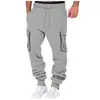 Comercio Exterior Transfronterizo Pantalones Casuales de Trabajo con Múltiples Bolsillos para Hombre Amazon Aliexpress Cordón Pantalones Largos Deportivos Venta al por Mayor en Stock