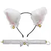 Cosplay Orejas de Gato Aro para el Cabello Accesorios de Cola de Gato Hechos a Mano Lindo Gato Madre Animal Oreja Accesorios para el Cabello Accesorios de Cola de Animal Traje