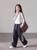 Conjunto de Niña Otoño 2026 Nuevo Infantil Casual Manga Larga Niños Medianos a Grandes Primavera y Otoño Pantalones Deportivos de Rayas Pierna Ancha