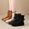 Botines retro populares Birkenstock para mujer, nuevo estilo otoño e invierno 2026, versátiles botines Melard de tacón apilado con lazo, botines Martin