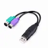 Cable Adaptador USB a PS2 para Venta al por Mayor del Fabricante Cable Adaptador USB a Teclado y Ratón USB Uno a Dos con Chip