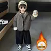 Jaqueta de Algodão de Inverno para Meninos 2026 Novo Inverno Estilo Coreano Tendência Legal Estilo de Rua Jaqueta Acolchoada Criança Pequena Top Espessado