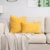 Cojín de felpa Ins estilo nórdico de lujo ligero, simple, para sofá de sala de estar, cojín de respaldo de sofá, reposacabezas de cama, funda de oficina