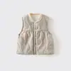Chaleco para bebé para ropa de abrigo de otoño, Ropa de otoño para bebé Clase A, Chaleco acolchado de algodón de princesita, Chaleco grueso de invierno para bebés y niños pequeños