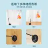 Brinquedo Varinha Agitadora para Gatos, Gadget de Autoentretenimento de Qualidade para Filhotes, Haste Longa com Cabeça de Pena Substituível e Ventosa