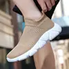 Zapatos de Hombre Deportivos Zapatos de Moda para Pareja Zapatos Lazy Slip-on de Malla Tejida con Mosca Zapatos Casuales de Caña Alta