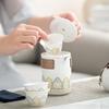 Juego de Té de Viaje Personalizado, Juego de Té Kung Fu Portátil, Tetera para Exteriores, Taza Rápida Estilo Camping, Regalo de Empresa al por Mayor
