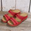 Con zapatillas de punto para mujer de talla grande para cruzar la frontera 2025 nuevas para mujer punta redonda comercio exterior cómodas zapatillas pendiente retro geniales