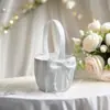 Estilo Europeo y Americano Boda Doble Nudo de Flor Cesta de Flores para Novia con Perlas Cesta de Flores de Mano para Dama de Flor Grande Cantidad en Stock Diseño