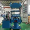 Máquina vulcanizadora de placa plana manual de 25 toneladas, prensa de doble capa de laboratorio, máquina de moldeo por vulcanización de caucho de silicona de cuatro columnas