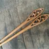 Pequeño ciruelo al por mayor hecho a mano de madera de durazno jarrón para palillos peinado joyería compleja clásica de madera palillos estilo étnico accesorios para el cabello
