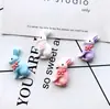 Resina Dorso Plano Mini Lindo Conejo Blanco Teléfono Móvil DIY Niños Cuerda para el Cabello Pinza para el Cabello Decorativo Pequeño Colgante Accesorios
