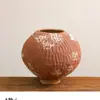 Vaso de Cerâmica Rústica Vintage Elegante Silencioso para Bancada Arranjo de Flores Ornamentos de Arte Moderna Espaço de Hospedagem Vasos Decorativos