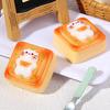 Gato de Dibujos Animados Postre Resina Pequeños Accesorios Simulación Pan Mini Panadería Comida Juguete Adornos DIY Horquilla Hebilla de Zapato