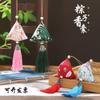Bolsita de ajenjo para el Festival del Bote del Dragón, bolsita de zongzi, pequeña bolsita de mano, colgante de bolsita, bolsita repelente de mosquitos de estilo chino, pequeño regalo terminado