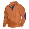 Ropa de hombre europea de talla europea transfronteriza para primavera y otoño, popular sudadera casual de manga larga con cuello alto para hombre, suéter de punto jacquard para exteriores
