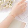 Pulsera Versátil Popular Estilo Coreano, Aleación Ecológica Piedra de Transferencia Badu, Pulsera de Cristal de Fresa, Accesorios Populares para Mujeres