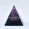 Fábrica de artesanías para decoración de escritorio de oficina en casa con grava de pirámide de cristal de resina epoxi de comercio exterior transfronterizo