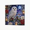 Pintura de diamantes navideña transfronteriza con perlas y diamantes, atmósfera festiva, motivos de animales como alces y pingüinos, llena de diamantes, pintura de perlas enmarcada