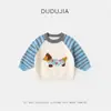 Suéter Festivo Rojo para Niños de Dudu, Ropa de Punto de Invierno para Niños, Suéter Festivo de Año Nuevo para Niñas, Ropa Infantil