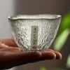 Primeiro Mestre de Neve Chá Xícara de Chá High-end Set Xícara de Degustação de Chuva Falling Cup Copo de Chá de Vidro Transparente Japonês Kung Fu Tea Set
