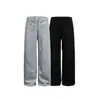 Calça de Moletom Esportiva Minimalista Estilo Japonês Ouswe com Corte Tridimensional Unissex Calça Longa Solta Reta de Perna Larga Calça Casual Rk224