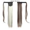 Peluca de cabello largo y liso con cola de caballo de seda mate con velcro, cola de caballo enrollada con velcro, extensión de cabello natural trenzada