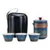 Juego de té de viaje portátil, venta al por mayor, juego de té de kung fu para exteriores, apto para taza exprés, regalo de negocios chino para vacaciones, logotipo