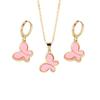 CDD Amazon nuevo collar de mariposa de dos piezas para mujer europeo y americano simple color mariposa suministro directo de fábrica