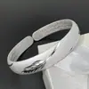 Pulseira de Moda Estilo Coreano com Design de Folha Aberta Fosca, Pulseira de Folha Sólida com Padrões Florais de Ameixa, Orquídea, Bambu e Crisântemo, Acessório de Mão