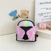 2024 Nueva Mochila Escolar para Niños Moda Linda Mochila Casual para Niña Alas de Arcoíris Mochila Pequeña Bolso de Niña