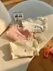 Otoño 2024 Camiseta infantil de dos piezas con puños a rayas, camisa básica de manga larga para niñas coreanas, camiseta de manga larga